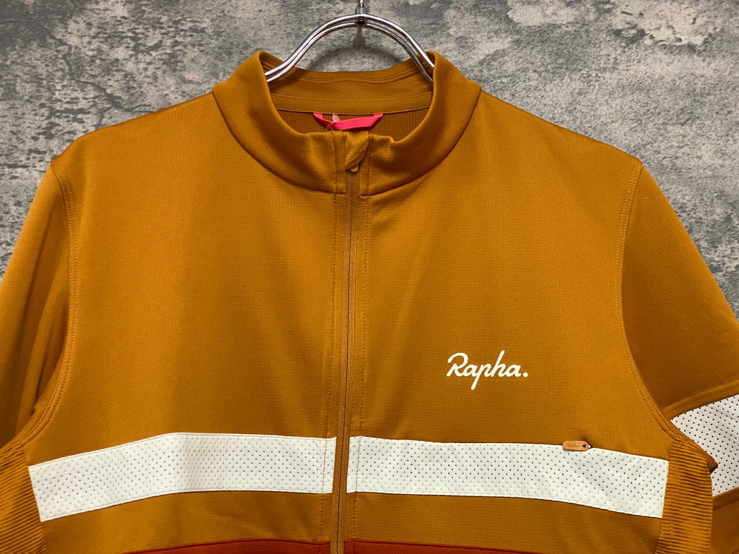 JB043 ラファ Rapha BREVET LIGHTWEIGHT JERSEY 半袖 サイクルジャージ オレンジ L