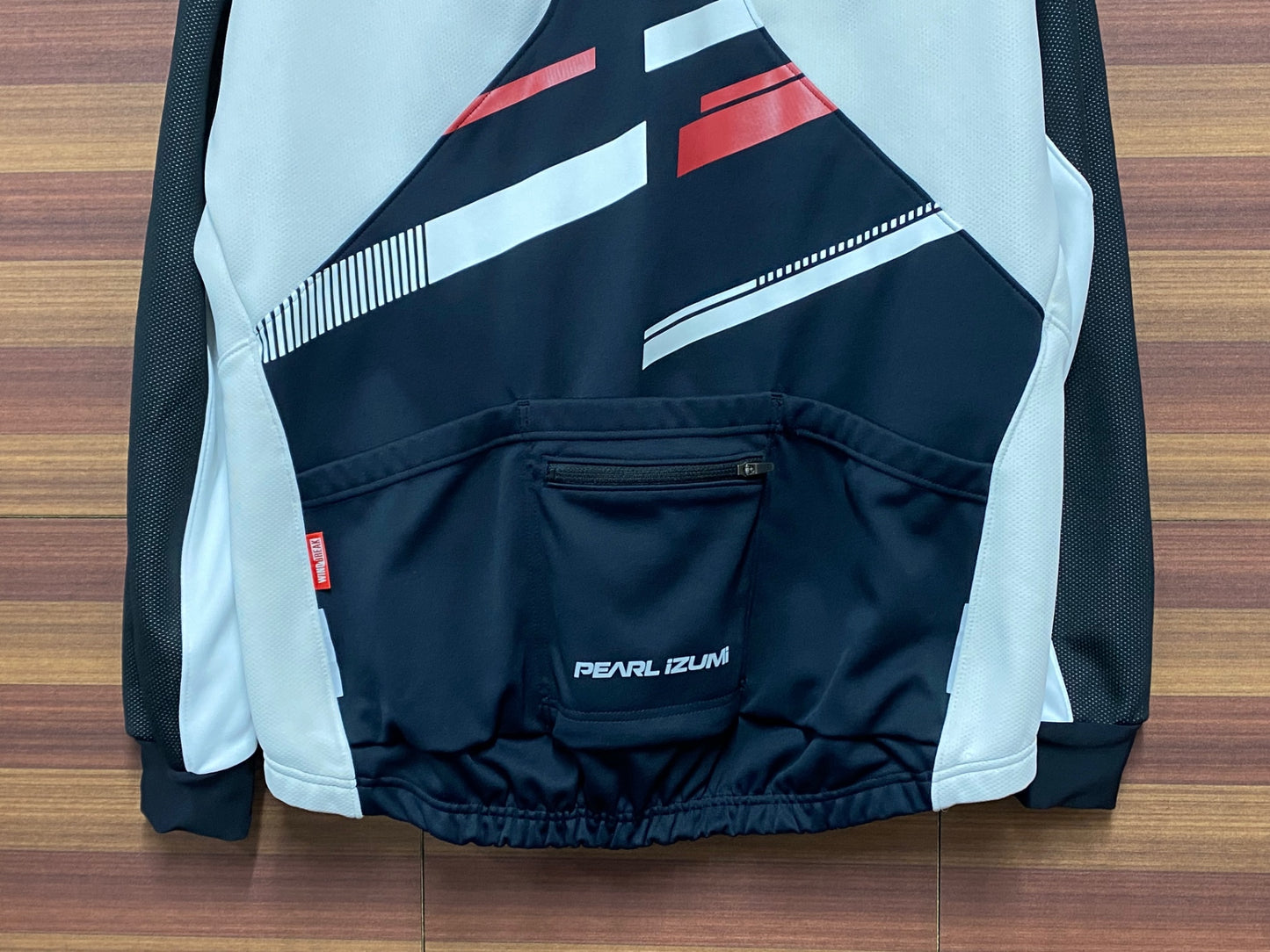 IN181 パールイズミ PEARL iZUMi 長袖 サイクルジャケット 黒 白 M 裏起毛 WINDBREAK