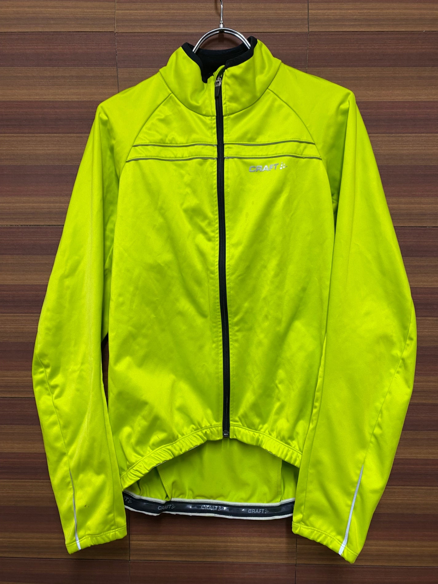IL694 クラフト CRAFT 裏起毛 長袖 サイクルジャケット 黄 M ※シミあり