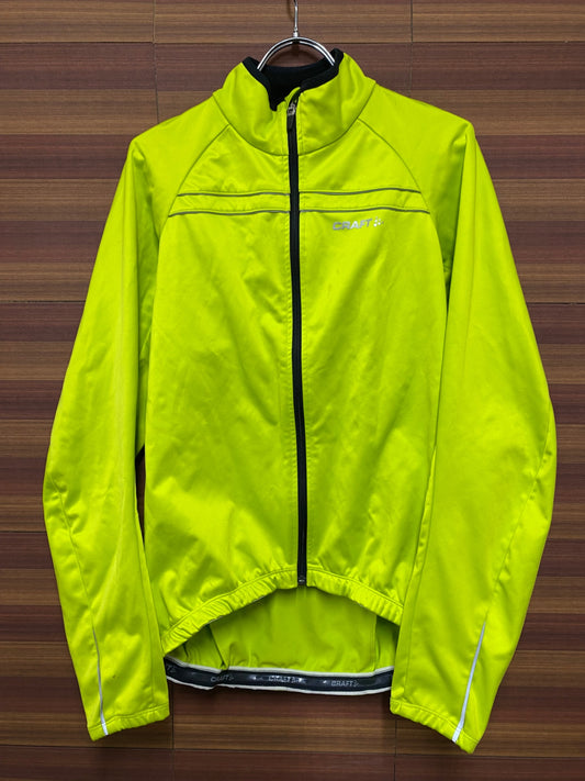 IL694 クラフト CRAFT 裏起毛 長袖 サイクルジャケット 黄 M ※シミあり