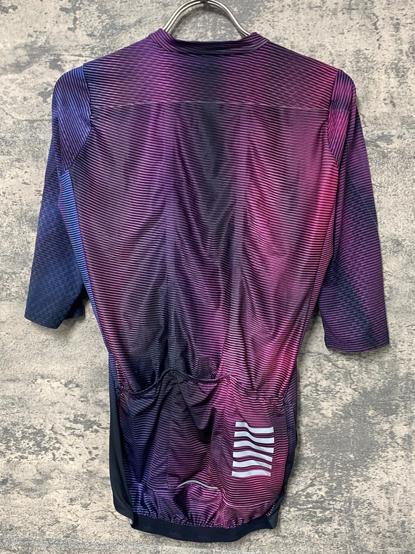 JC604 ラファ Rapha PRINT PRO TEAM AERO JERSEY 半袖 サイクルジャージ 紫 M