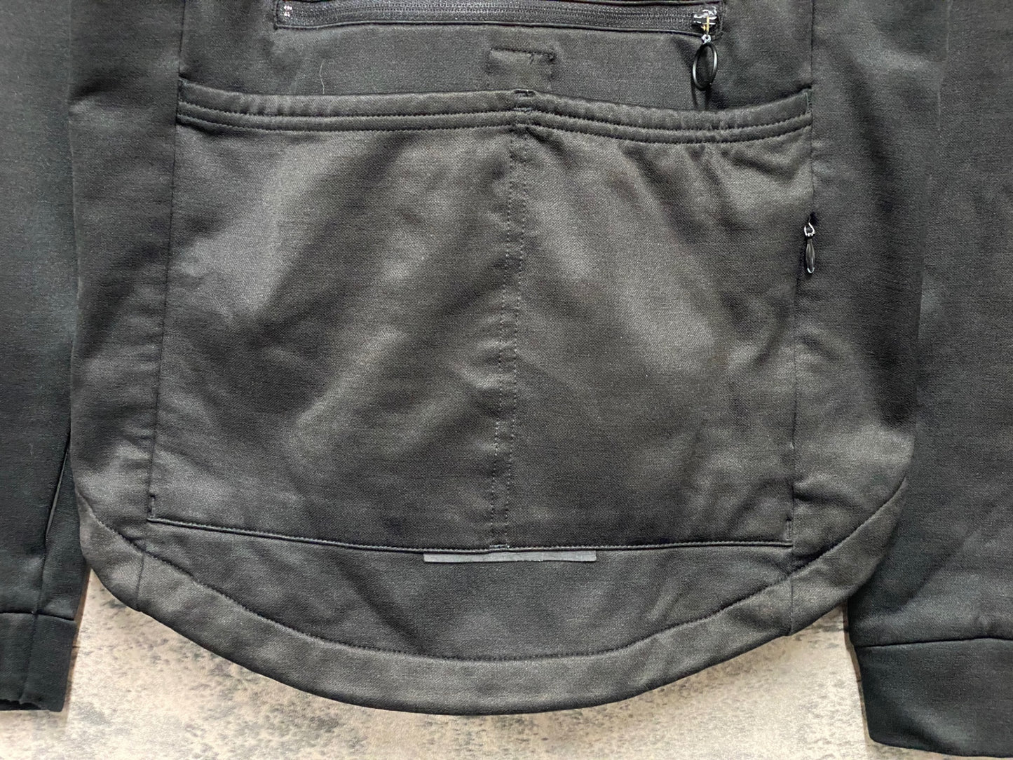 JC652 ラファ Rapha WINTER JERSEY 長袖 サイクルジャージ 黒 XS 裏起毛 ※スレ