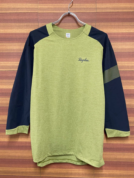 IN212 ラファ Rapha TRAIL 3/4 JERSEY 長袖 ドライシャツ 緑 M
