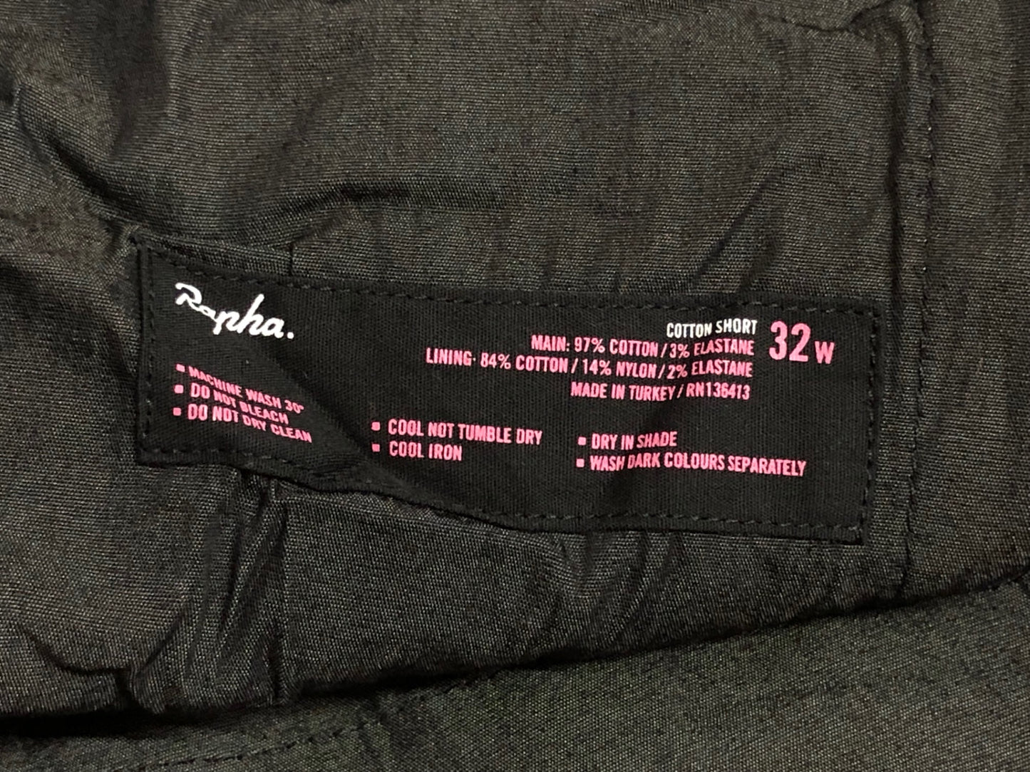 IO151 ラファ Rapha COTTON SHORT サイクルパンツ 黒 32