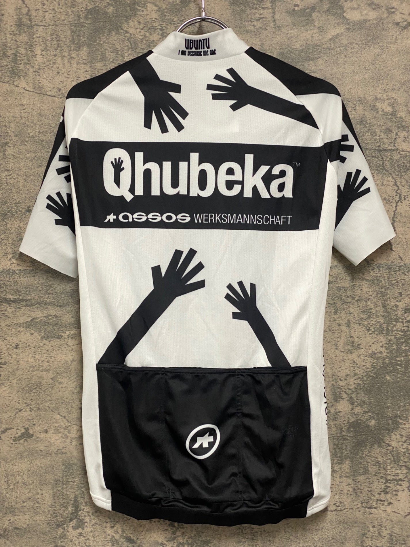 JB913 アソス ASSOS WORLDTOUR SEASON 2021 BMC 半袖 サイクルジャージ 白 黒 M ※スレ