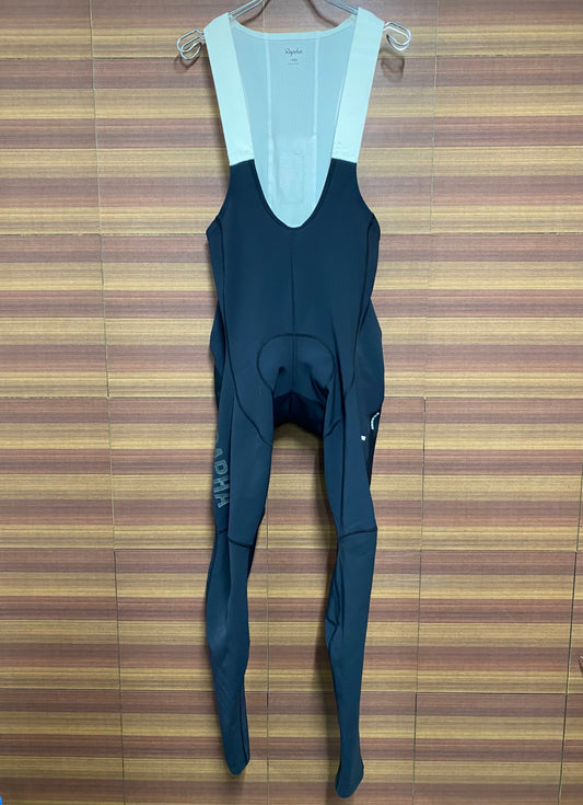 IF909 ラファ Rapha プロチームウィンタータイツウィズパッド PRO TEAM WINTER TIGHTS WITH PAD 2 L 黒 裏起毛 ※動物毛付着 毛玉あり