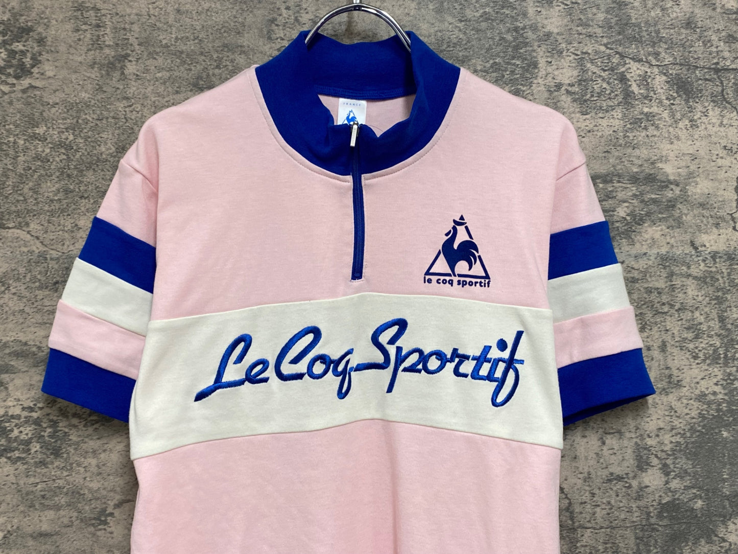 IZ544 ルコックスポルティフ le coq sportif 半袖 サイクルジャージ ピンク O ハーフジップ