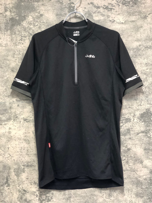 IW156 dhb 半袖 サイクルジャージ 黒 M ハーフジップ