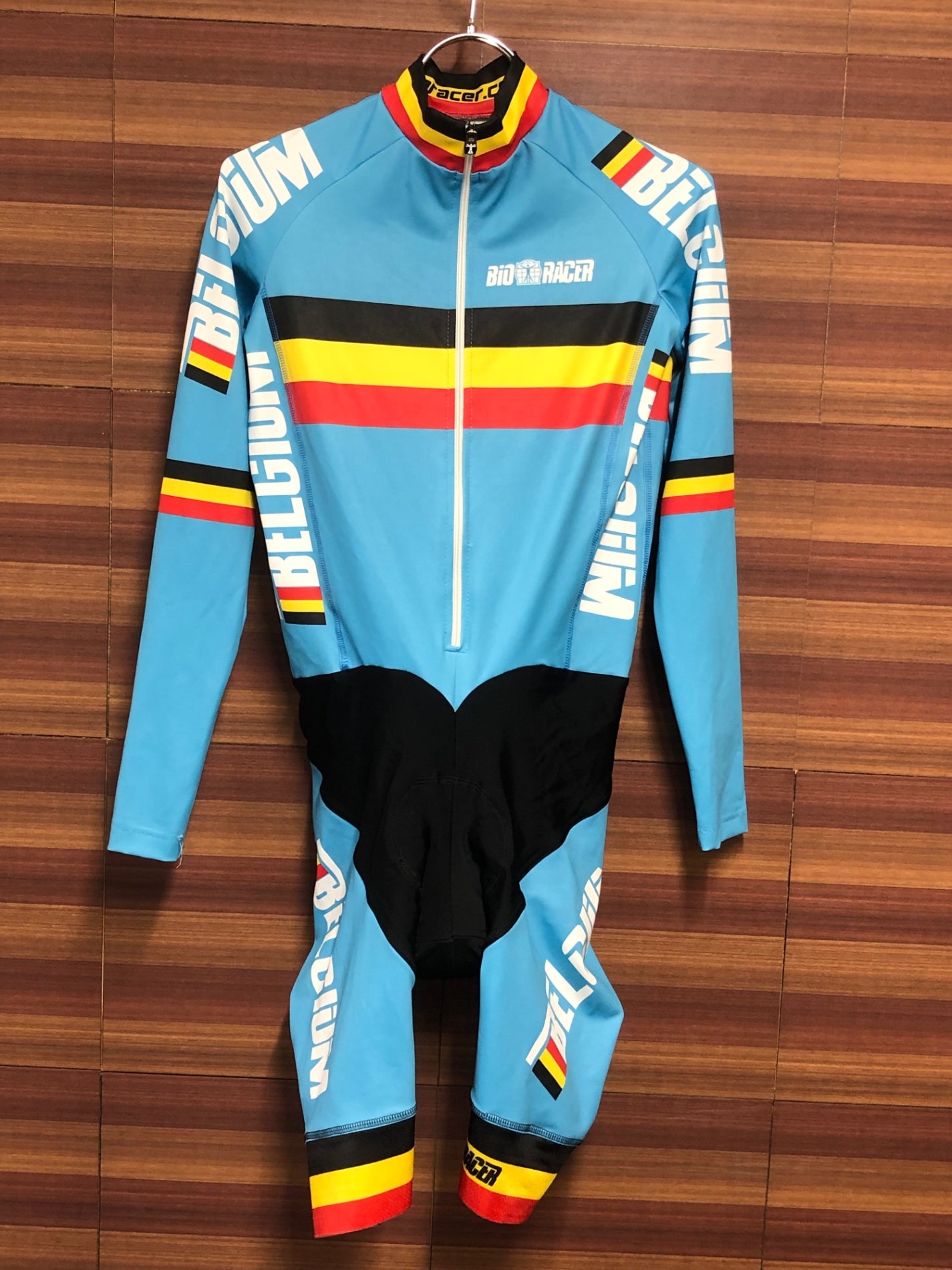 II681 ビオレーサー BIORACER 長袖 ワンピース 水色 BELGIUM XS