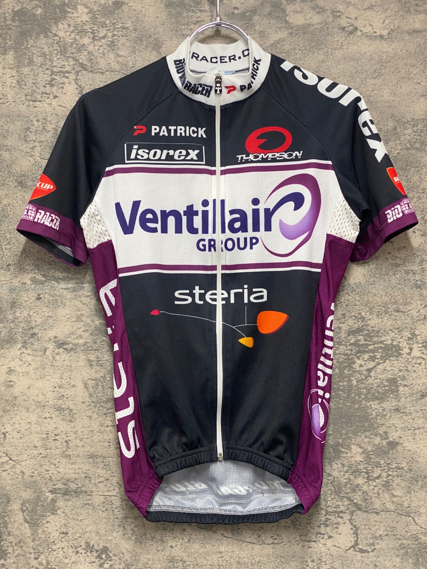 IZ996 ビオレーサー BIORACER ヨーロッパクラブチームジャージ 半袖 サイクルジャージ 黒紫 S
