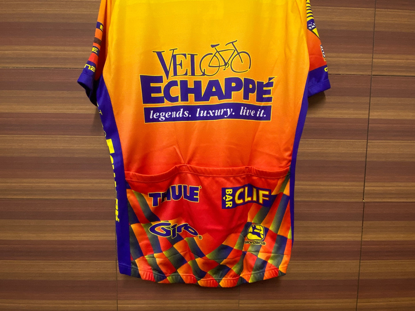 IK012 ジョルダーナ Giordana 半袖 サイクルジャージ ハーフジップ 黄 オレンジ L