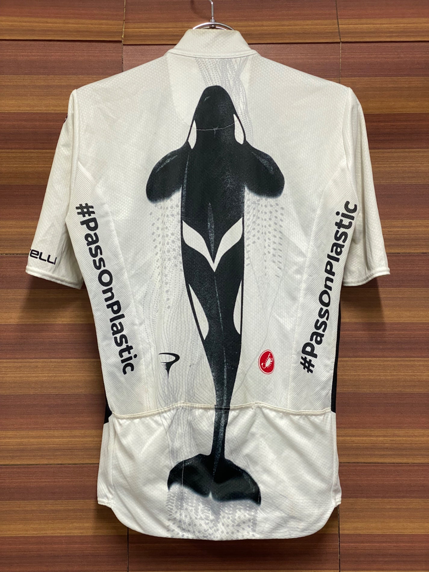 IT913 カステリ CASTELLI 半袖 サイクルジャージ 白 黒 S TEAM Sky