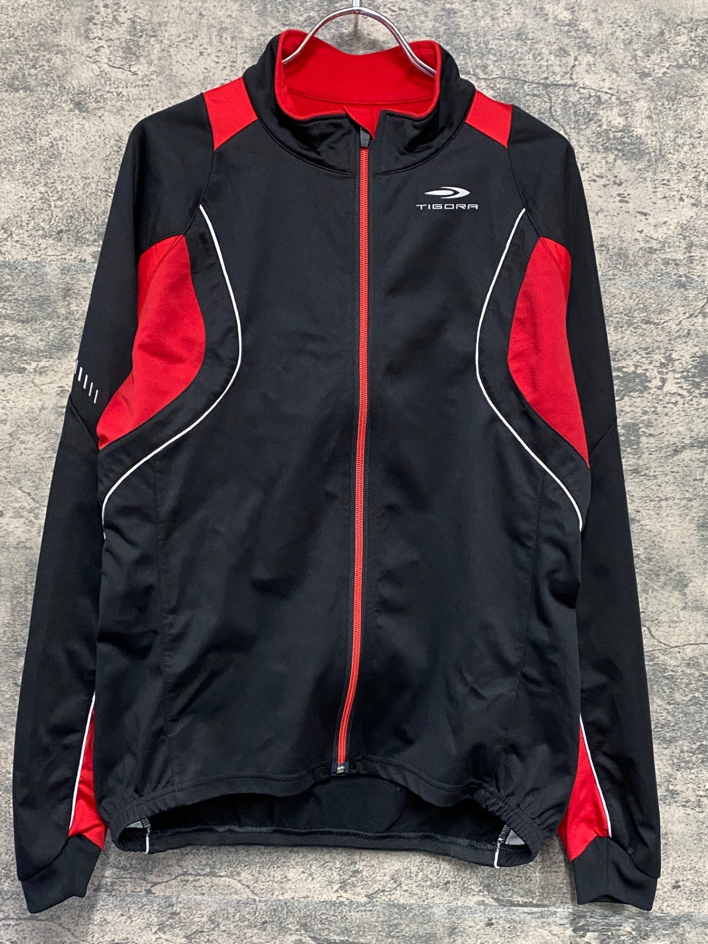 IY812 ティゴラ TIGORA 長袖サイクルジャージ 黒 L 裏起毛