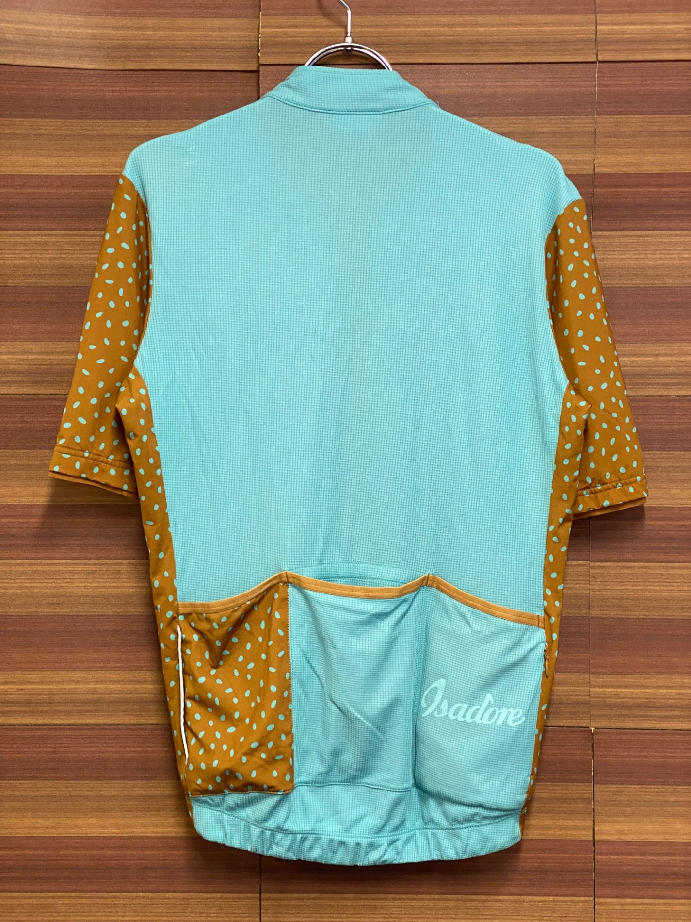 IU210 イザドア Isadore 半袖 サイクルジャージ 水色 茶 M