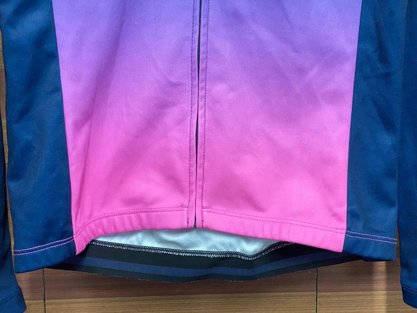 IT070 シマノ SHIMANO 長袖 サイクルジャージ 紺 紫 M 裏起毛