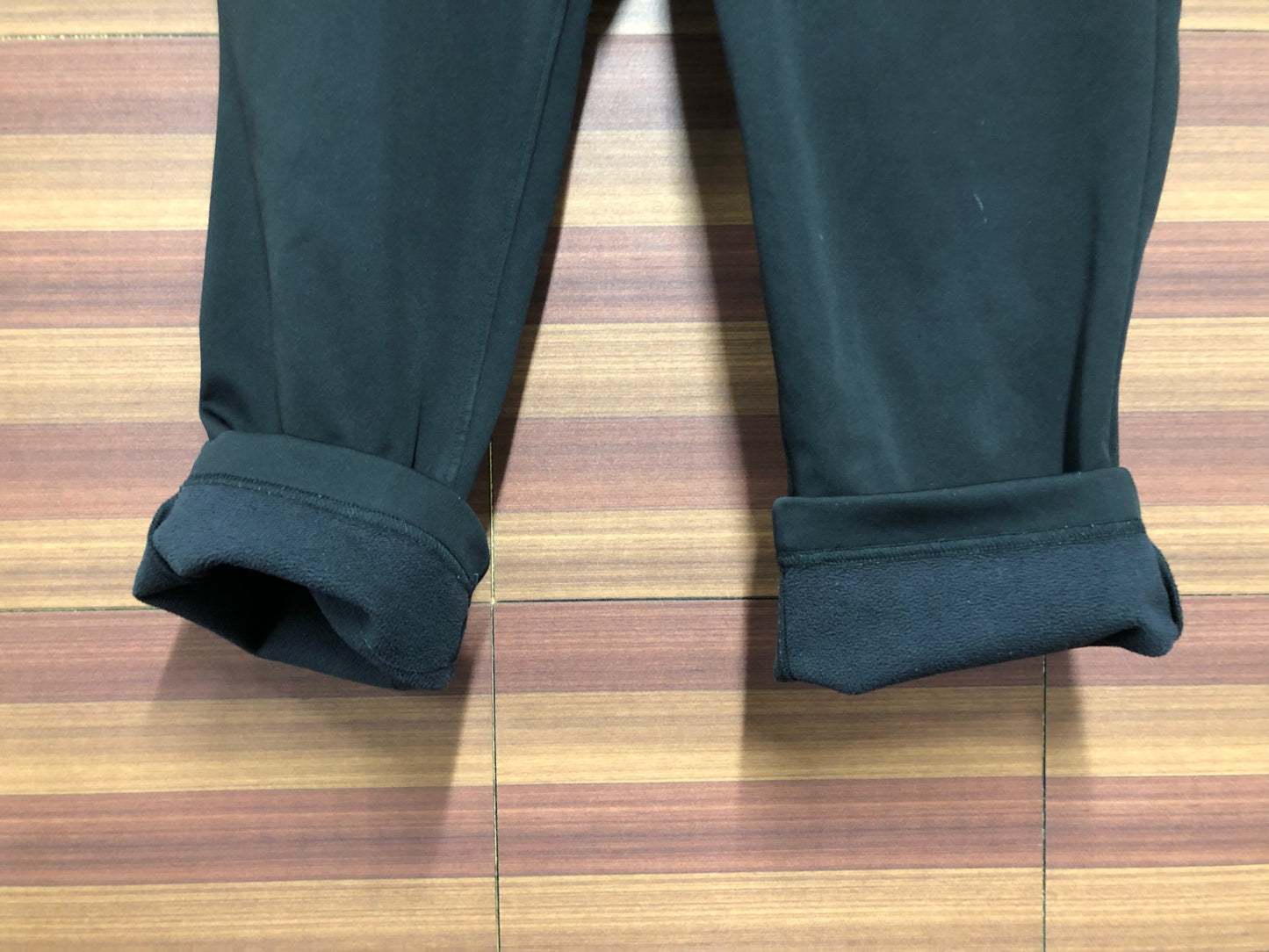 IQ372 ダズノットマニファクト doesnotmanufact クロップドパンツ 黒 L 裏起毛