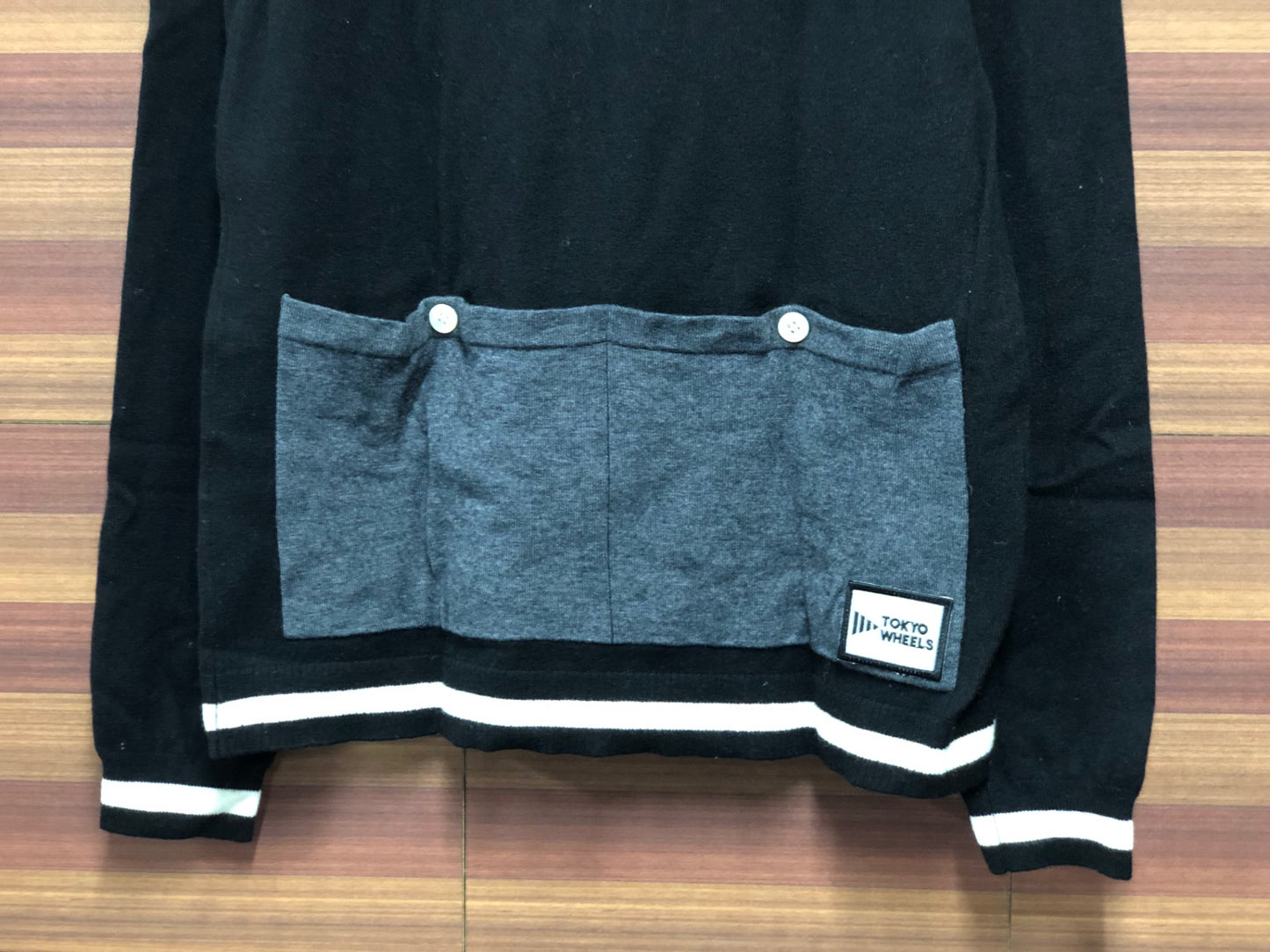 IQ344 トーキョーウィールズ TOKYO WHEELS 長袖 ニット M 白黒