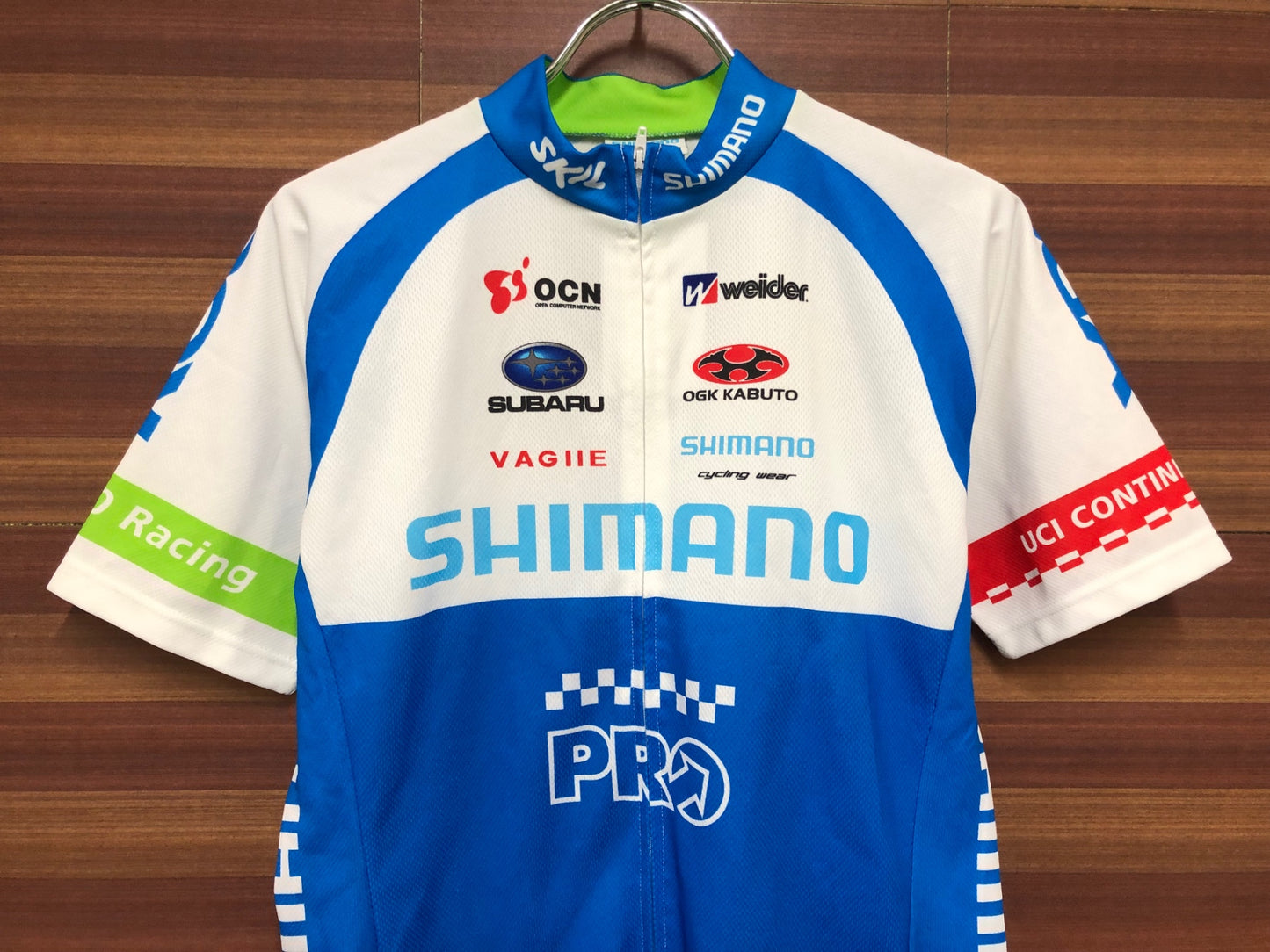 II230 シマノ SHIMANO 半袖サイクルジャージ 白青 M