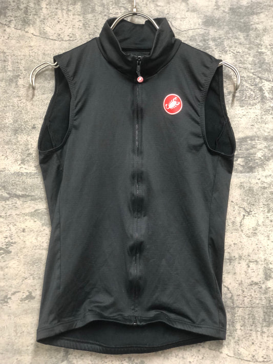 IY192 カステリ CASTELLI ジレ サイクルベスト 黒 S 裏起毛