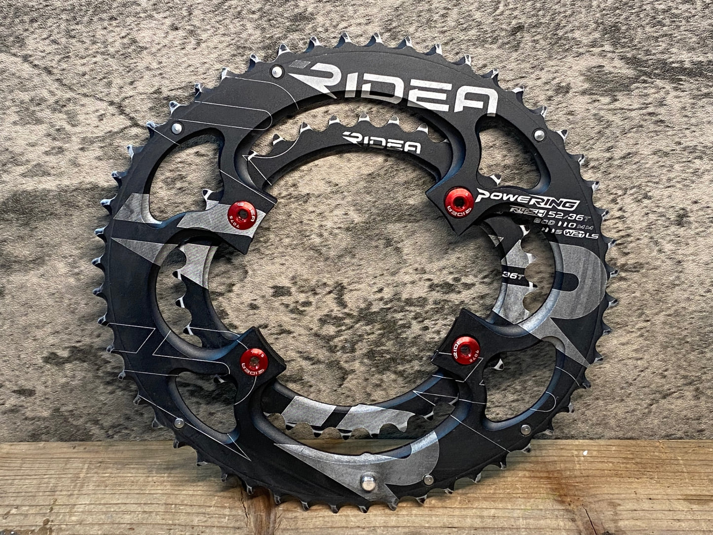 IO096 リデア RIDEA POWER RING チェーンリング 52/36T BCD110mm 楕円