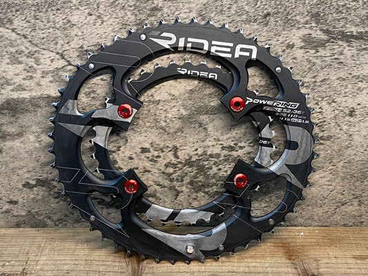 IO096 リデア RIDEA POWER RING チェーンリング 52/36T BCD110mm 楕円