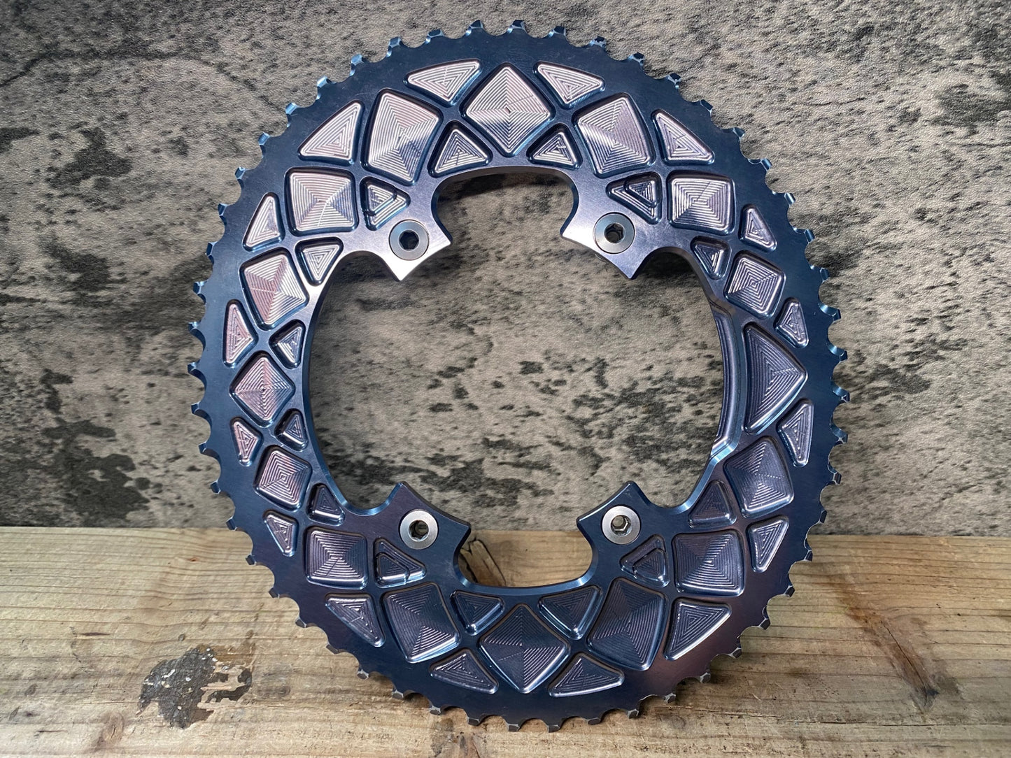 IZ173 アブソリュートブラック ABSOLUTE BLACK OVAL 楕円チェーンリング 52T 11S PCD110 4arm グレー