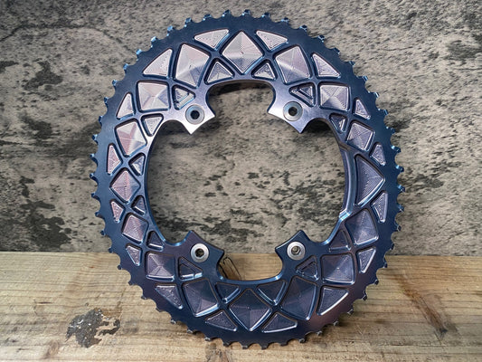 IZ173 アブソリュートブラック ABSOLUTE BLACK OVAL 楕円チェーンリング 52T 11S PCD110 4arm グレー