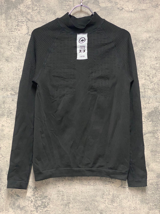 IY239 アソス assos 長袖 ベースレイヤー 黒 SIZE1 CLIMACODE3/3 WINTER