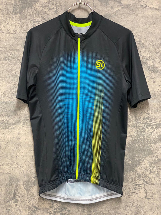 IZ213 バイシクルライン Bicycle Line 半袖 サイクルジャージ 黒 青 S
