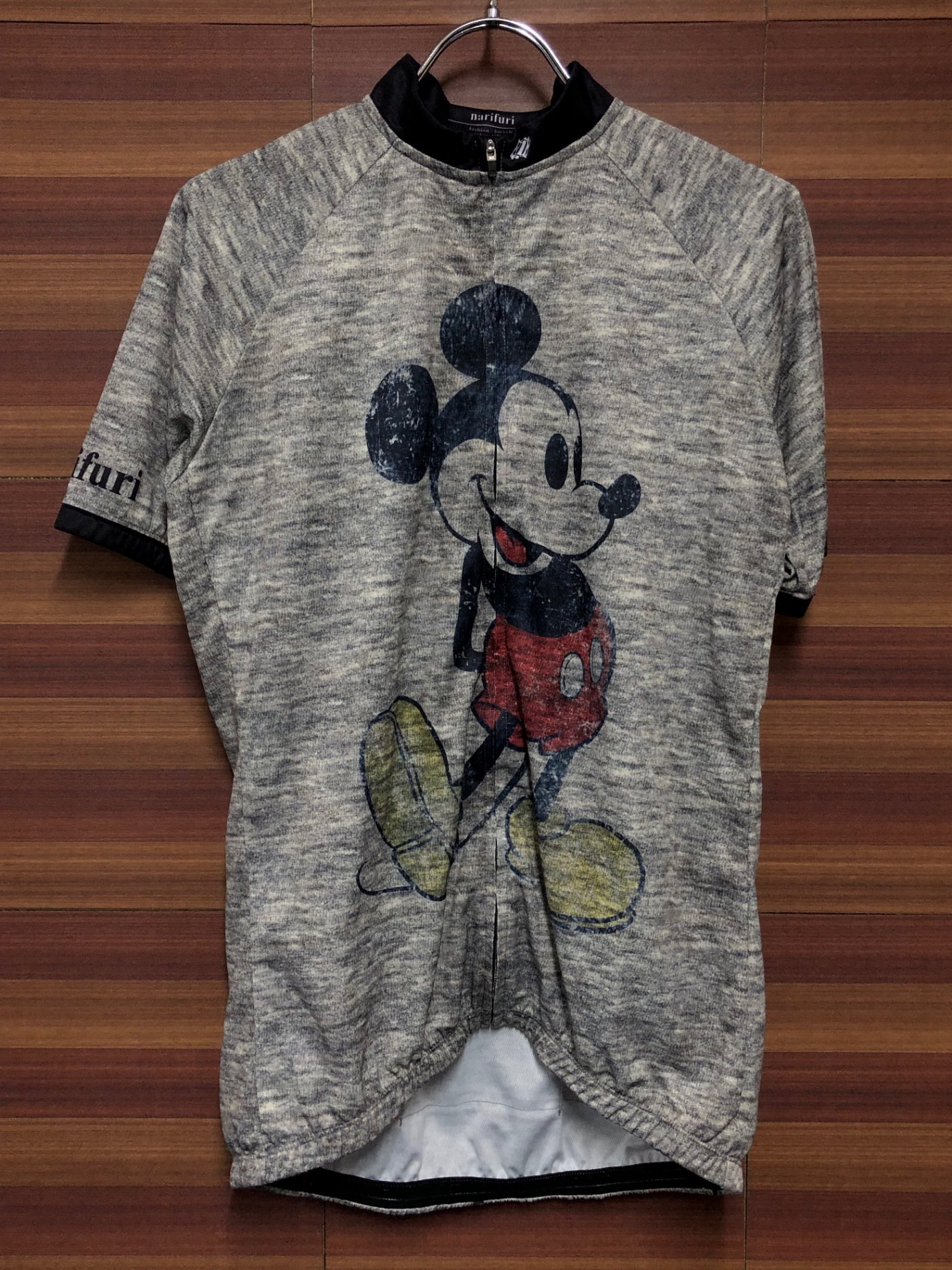IN285 ナリフリ NARIFURI 半袖 サイクルジャージ ミッキー Lサイズ
