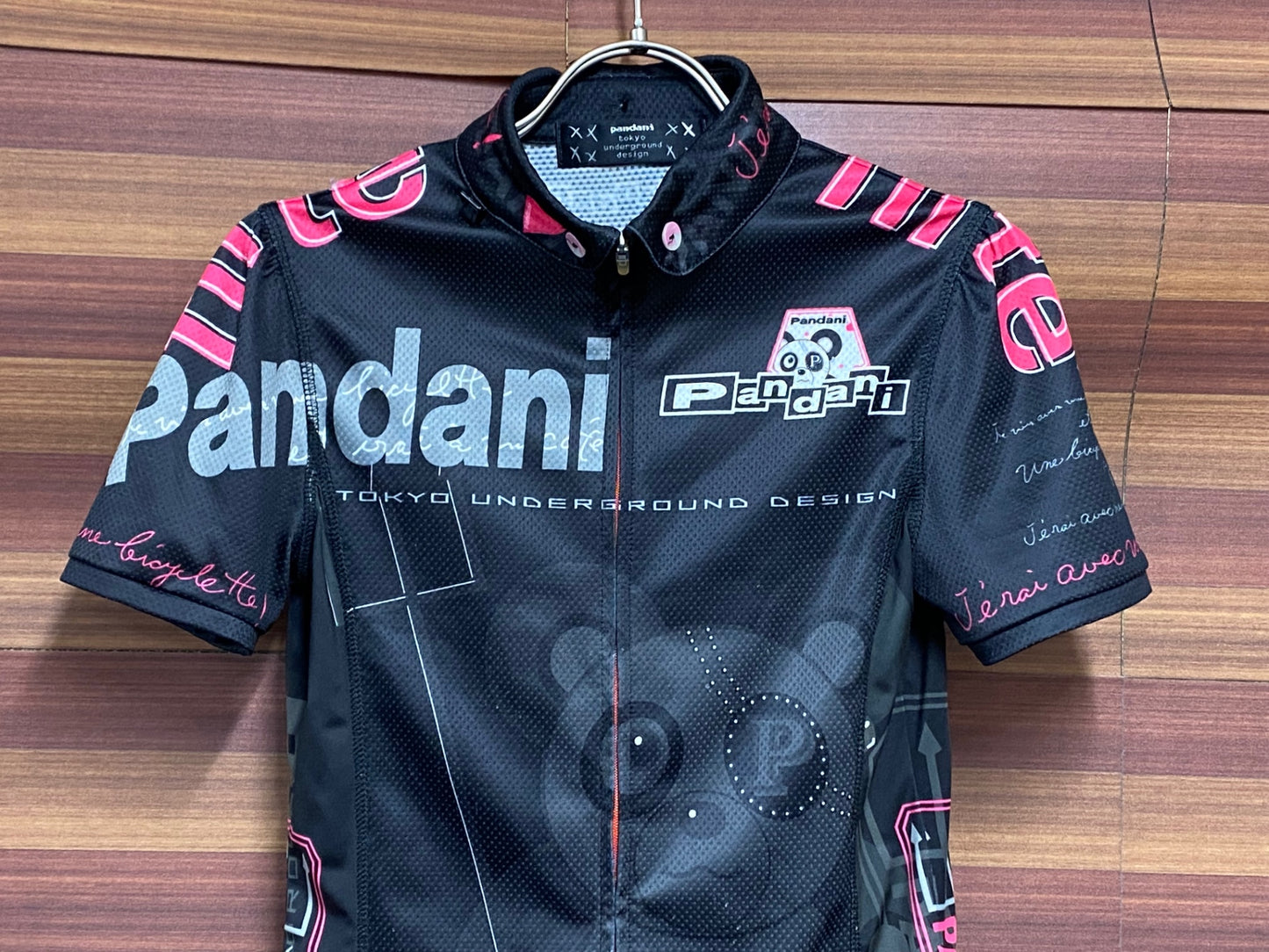 IW257 パンダーニ Pandani レディース 半袖 サイクルジャージ 黒 S