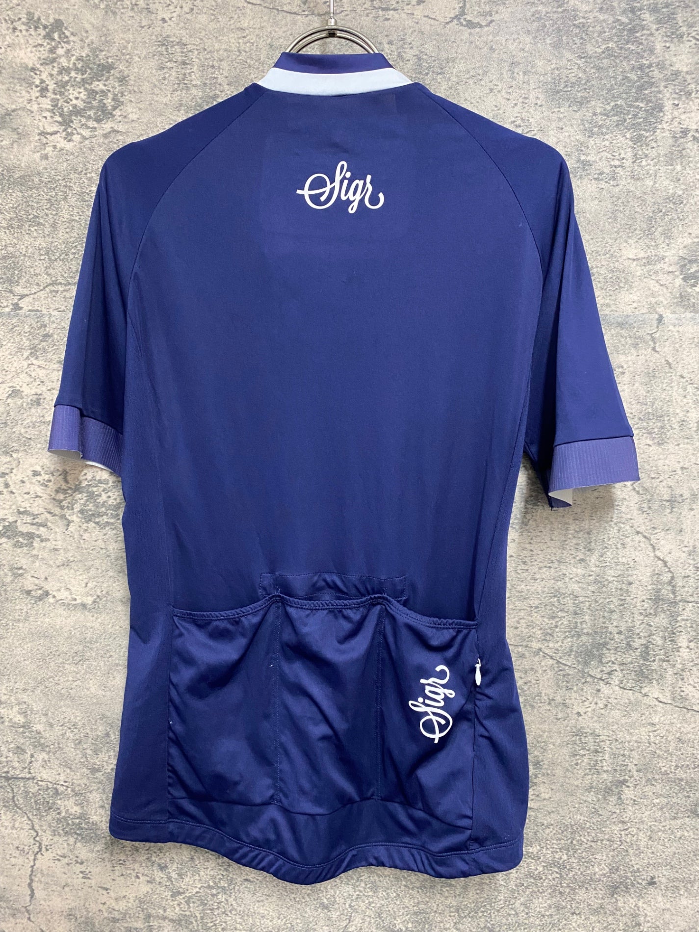 JA489 シーガー Sigr BLAKLOCKA 半袖 サイクルジャージ 紺 S