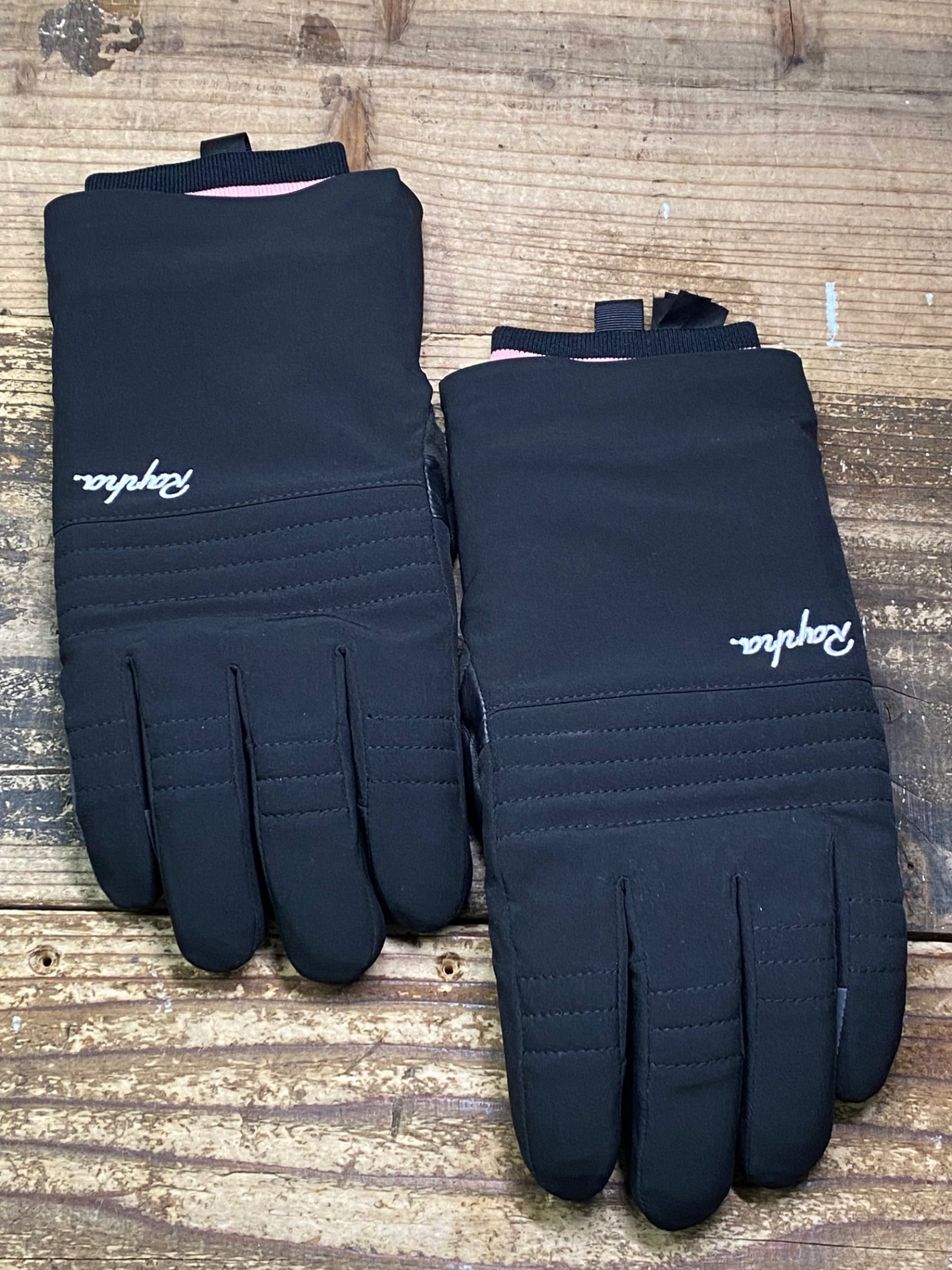 JC621 ラファ Rapha DEEP WINTER GLOVES 裏起毛 長指 サイクルグローブ 黒 M