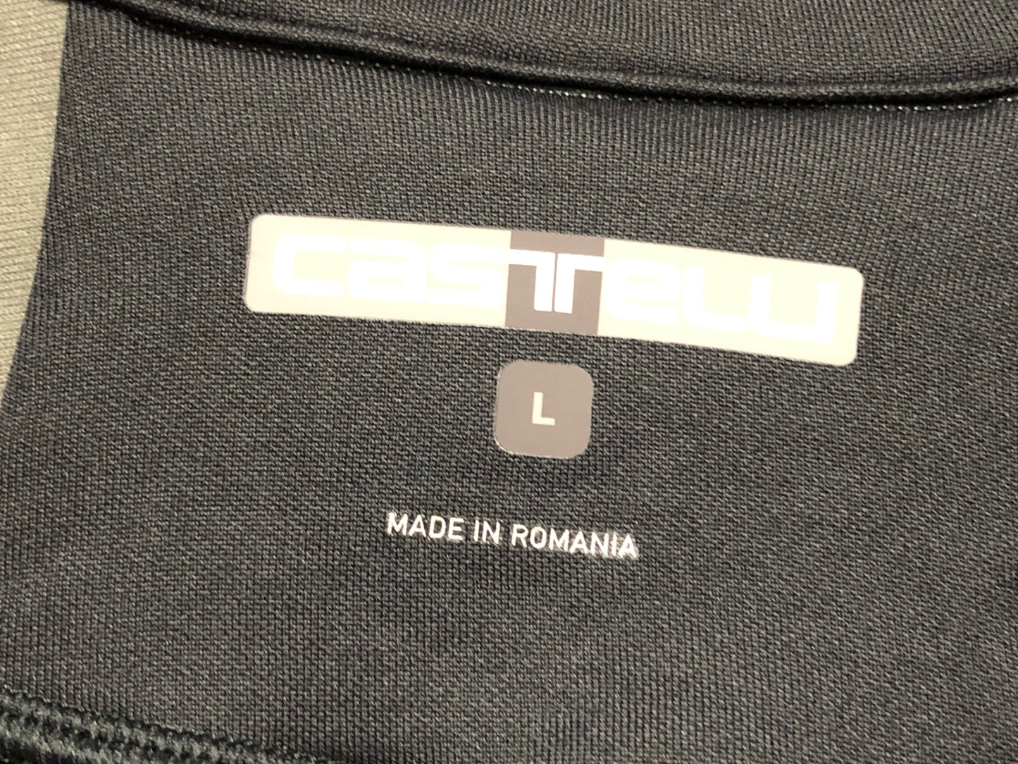 JC939 カステリ CASTELLI 長袖 サイクルジャージ 白 黒 L 裏起毛 GORE-TEX INFINIUM