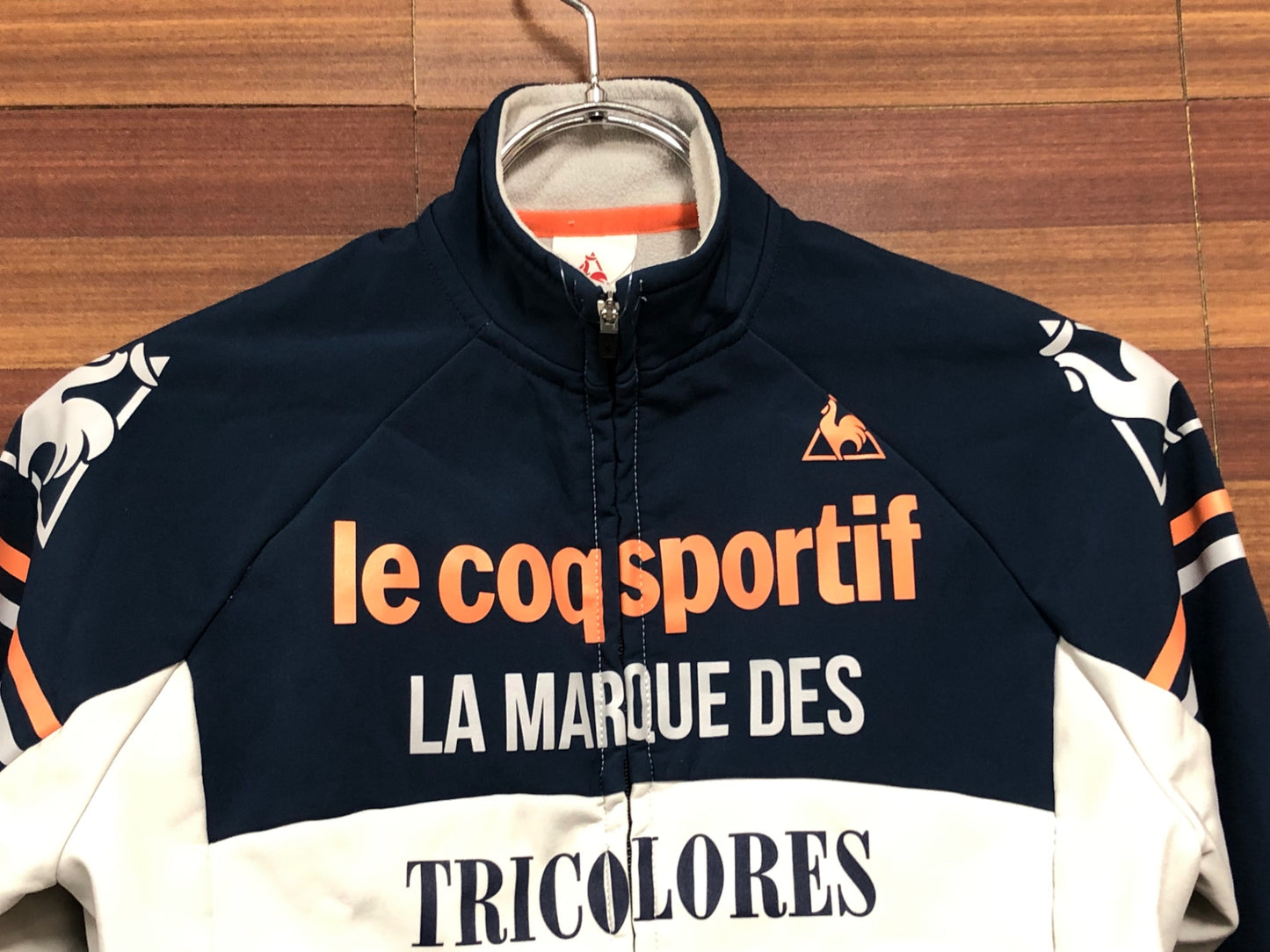 IM483 ルコックスポルティフ le coq sportif 長袖サイクルジャケット 白紺 S レディース 裏起毛