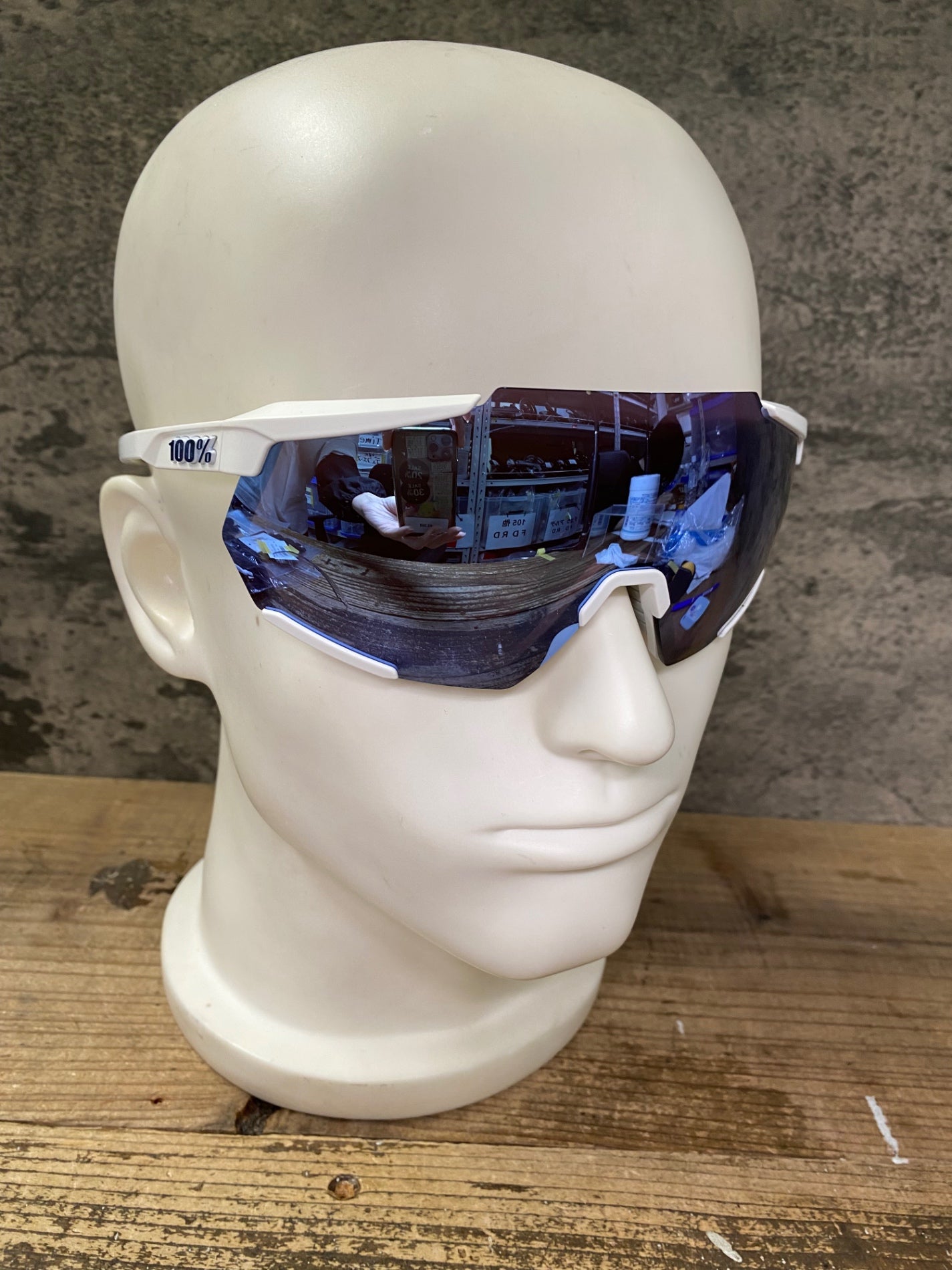 JC080 100％ レーストラップ RACETRAP サングラス アイウェア 白 HiPERレンズ