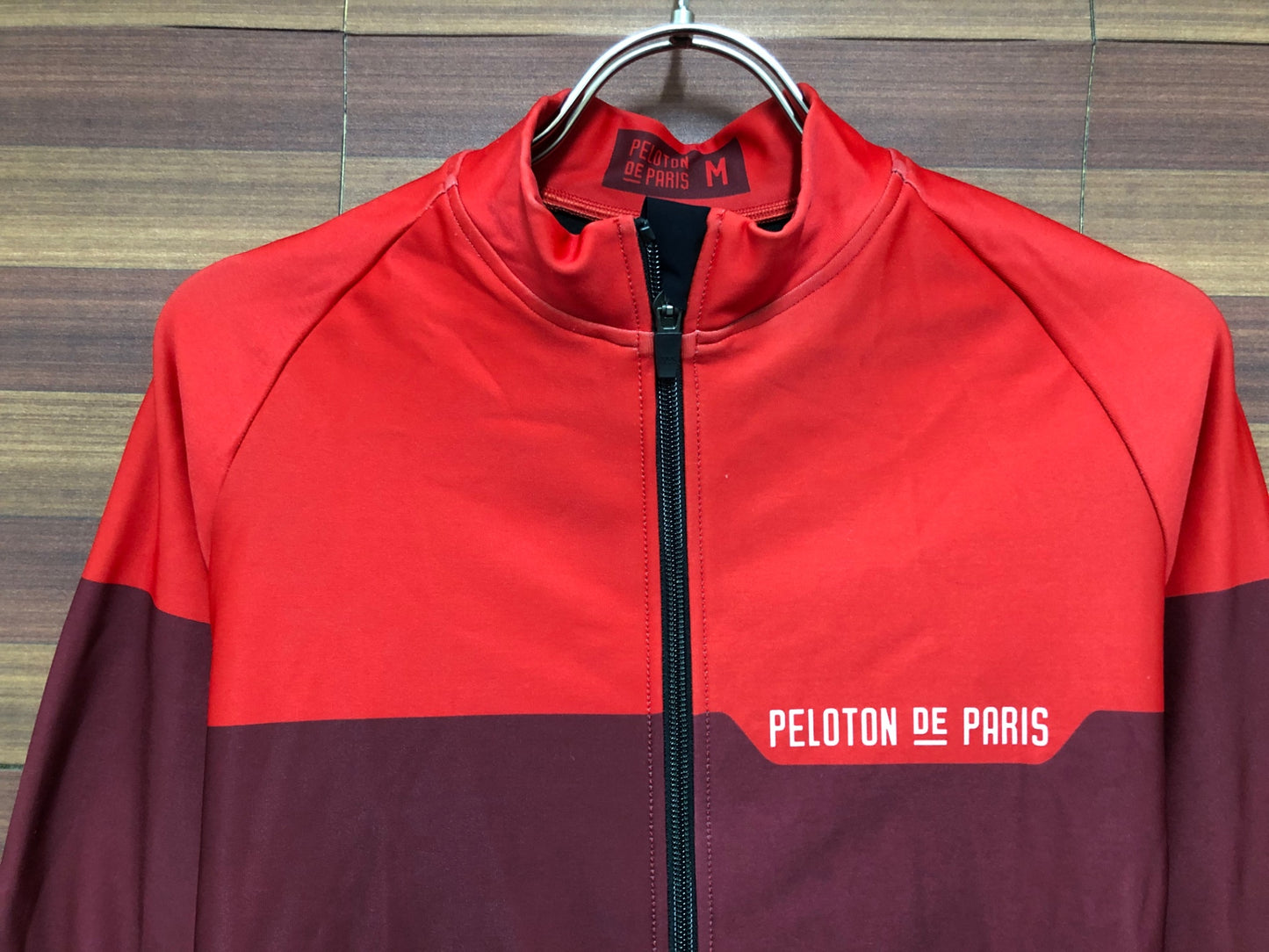 IO497 プロトンド パリ PELOTON DE PARIS 長袖 サイクルジャケット 赤 Ｍ