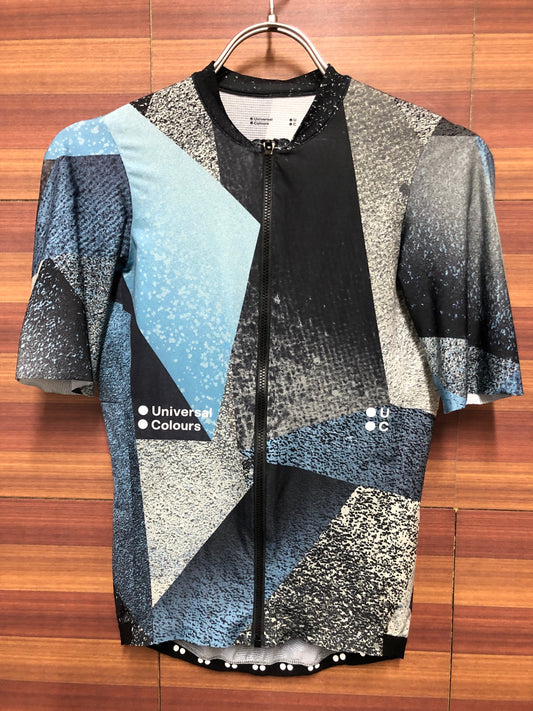 IR920 ユニバーサルカラーズ Universal Colours 半袖 サイクルジャージ 紺 水色 XS