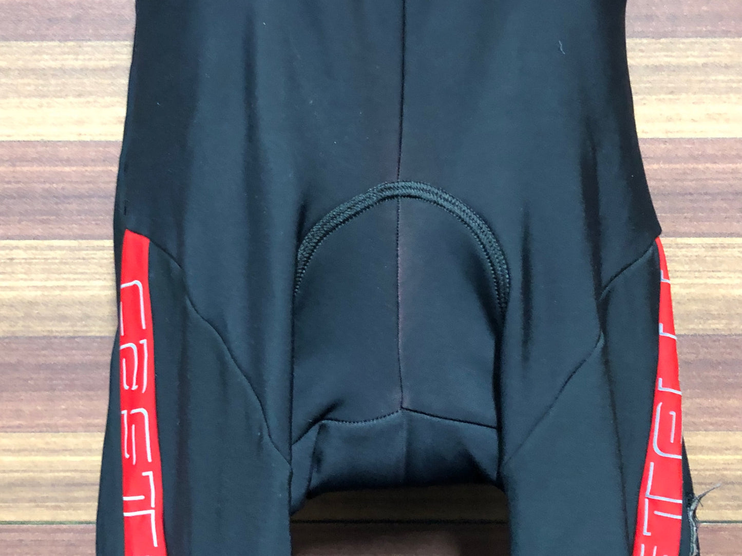 IK420 カステリ CASTELLI ROSSO CORSA ビブタイツ 黒 赤 M 裏起毛