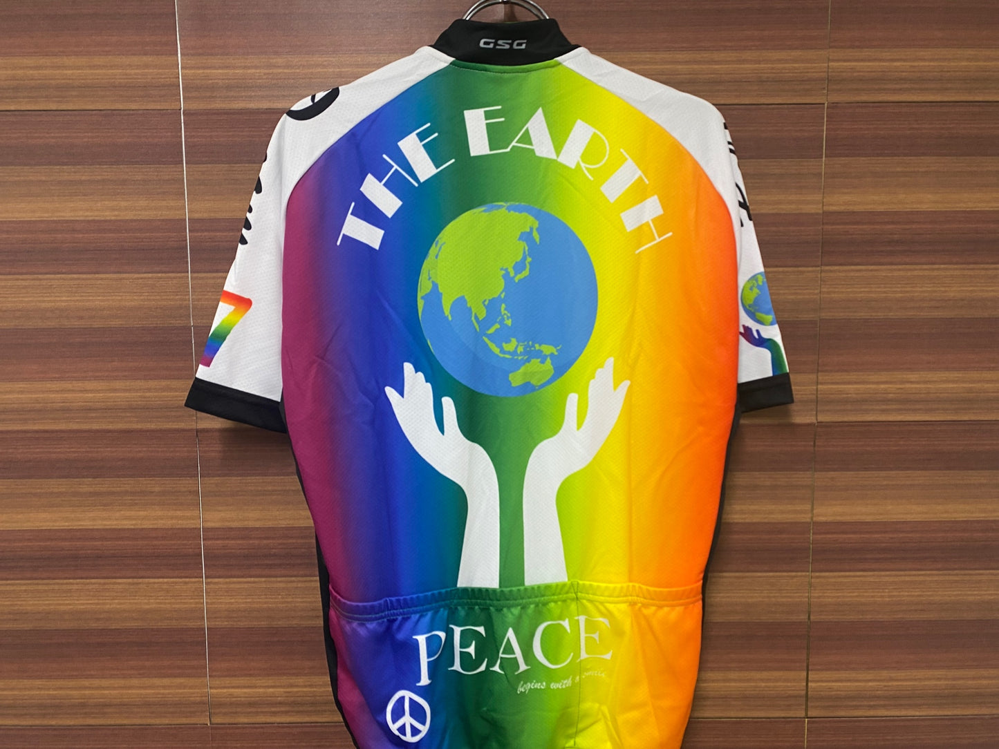 IS366 ジェッセージ GSG 半袖サイクルジャージ 白 XL