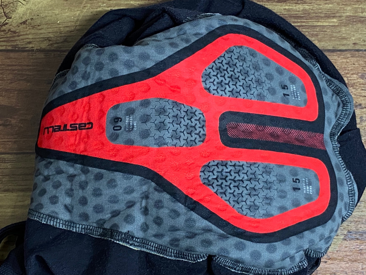 JA383 カステリ CASTELLI ROSSO CORSA ビブショーツ 裏起毛 サイズ不明 NANO FLEX S相当