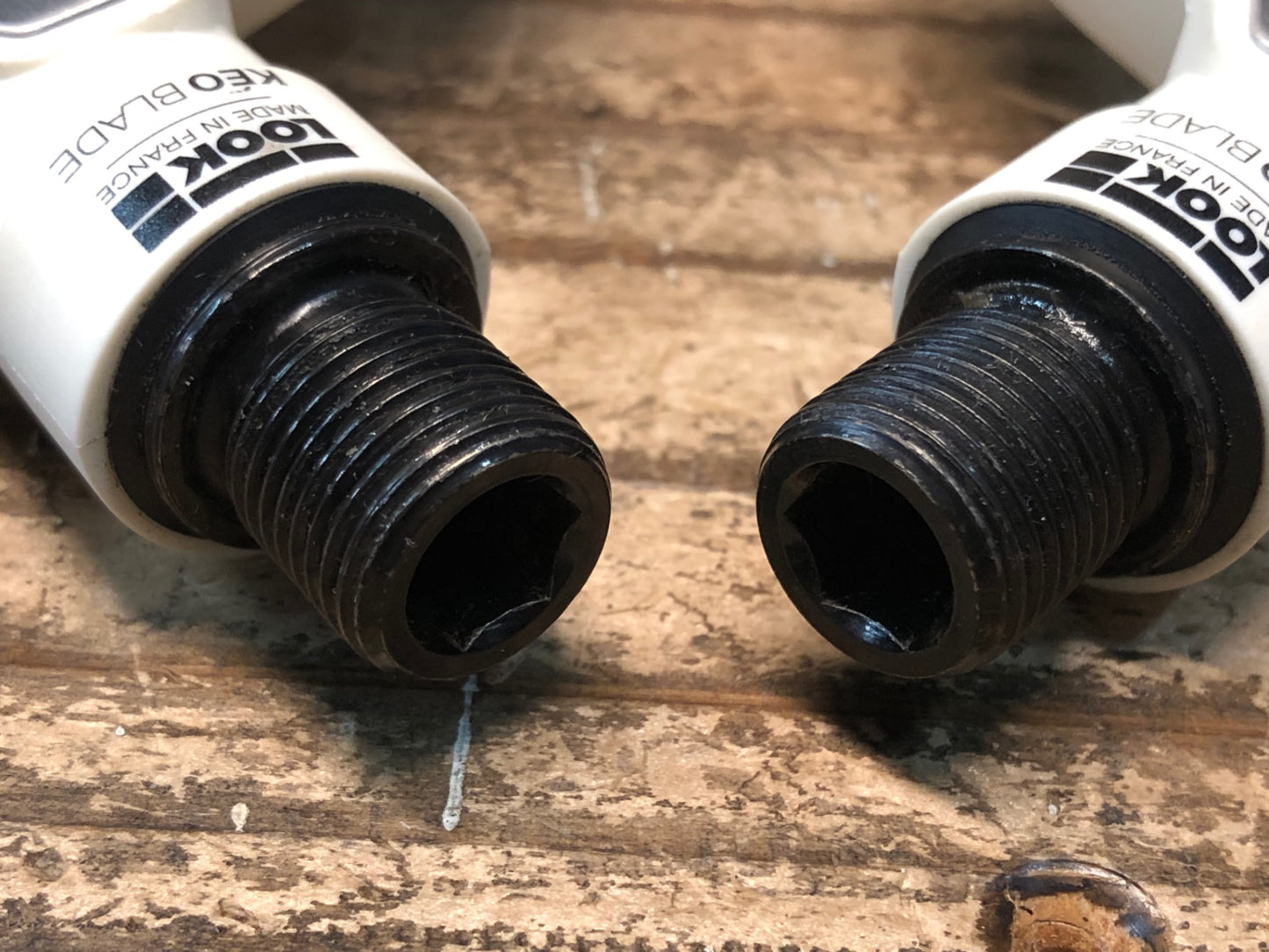 JB150 ルック LOOK KEO BLADE ビンディングペダル 白 プレート付属 クロモリ