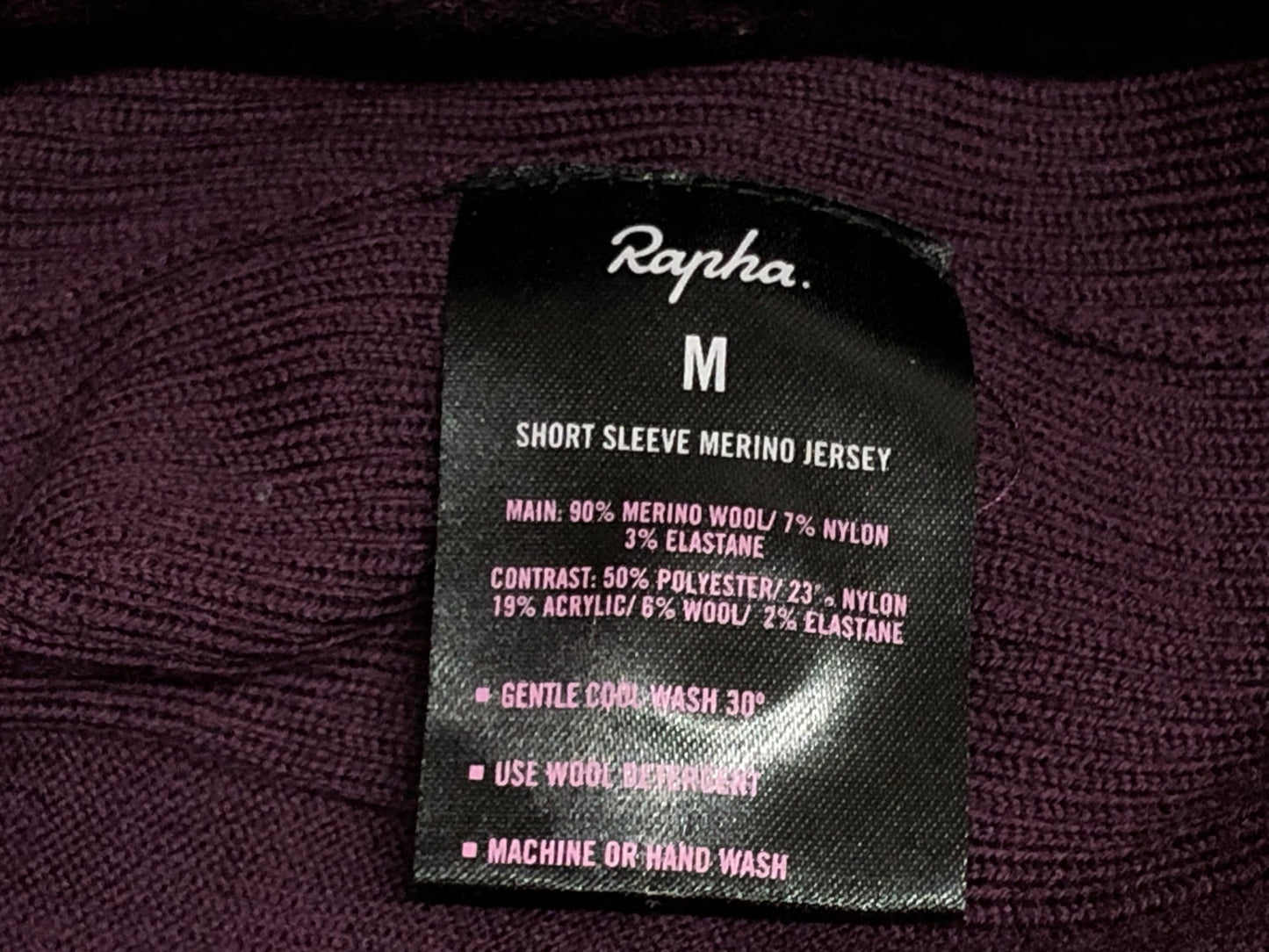 IO143 ラファ Rapha SHORT SLEEVE MERINO JERSEY 半袖サイクルジャージ M バーガンディー
