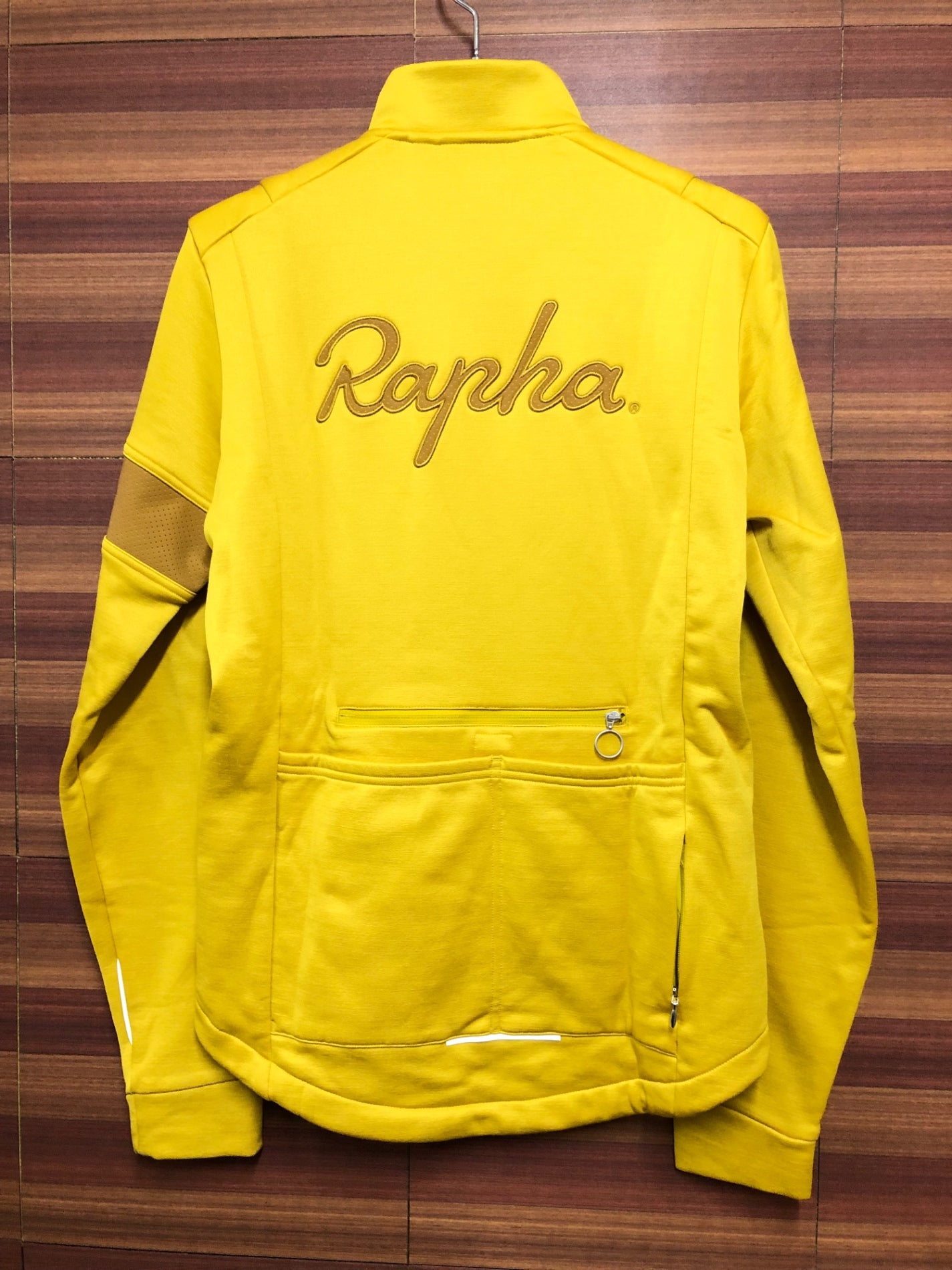 HZ510 ラファ RAPHA WINTER JERSEY 長袖サイクルジャージ 黄色 S 裏起毛