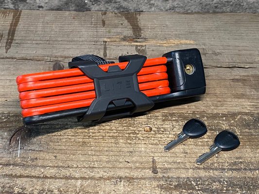 IY001 アブス ABUS BORDO LITE 6055 鍵 サイクルロック 赤