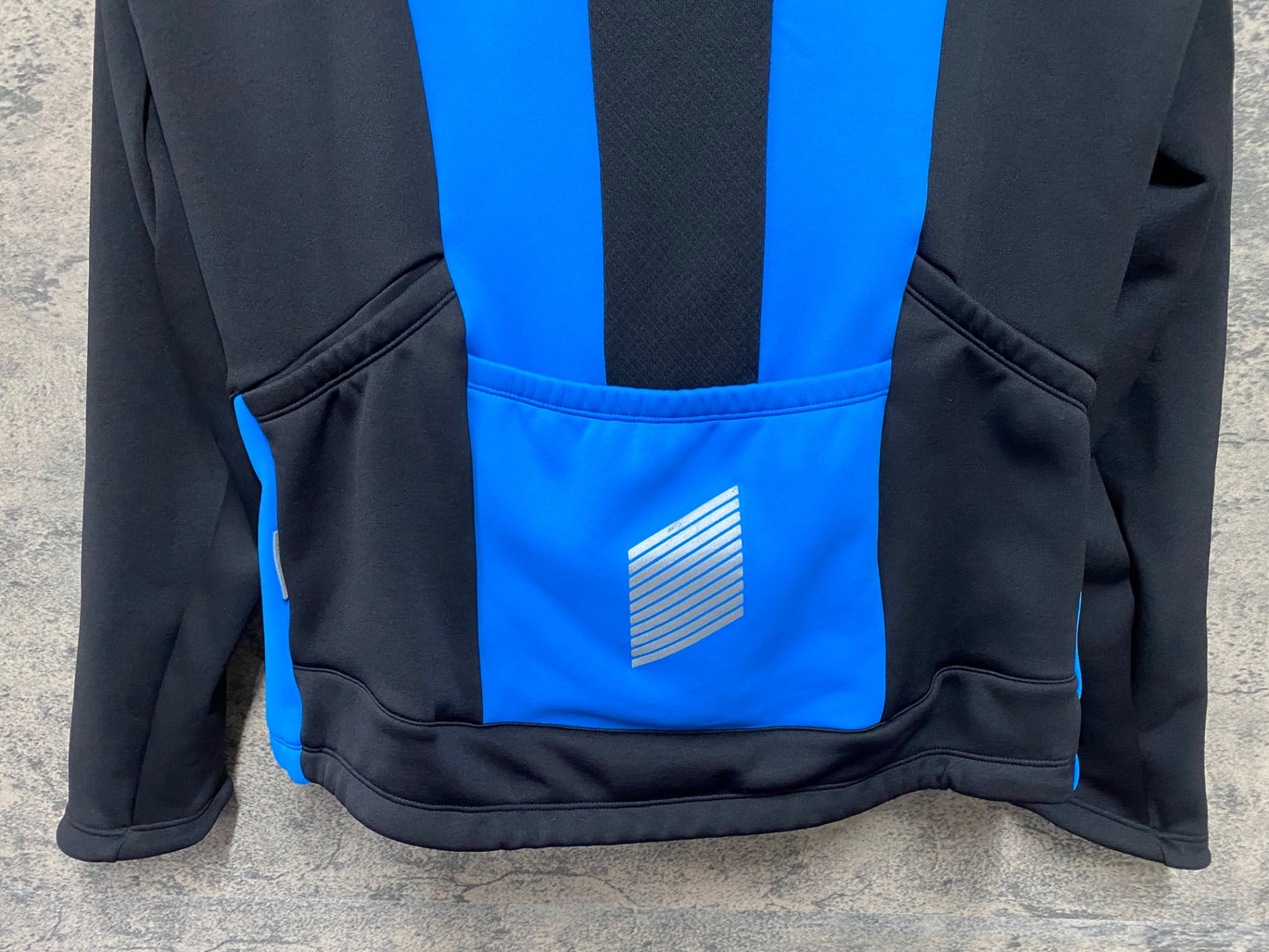 JC914 シマノ SHIMANO 長袖 サイクルジャケット 黒 水色 L 裏起毛