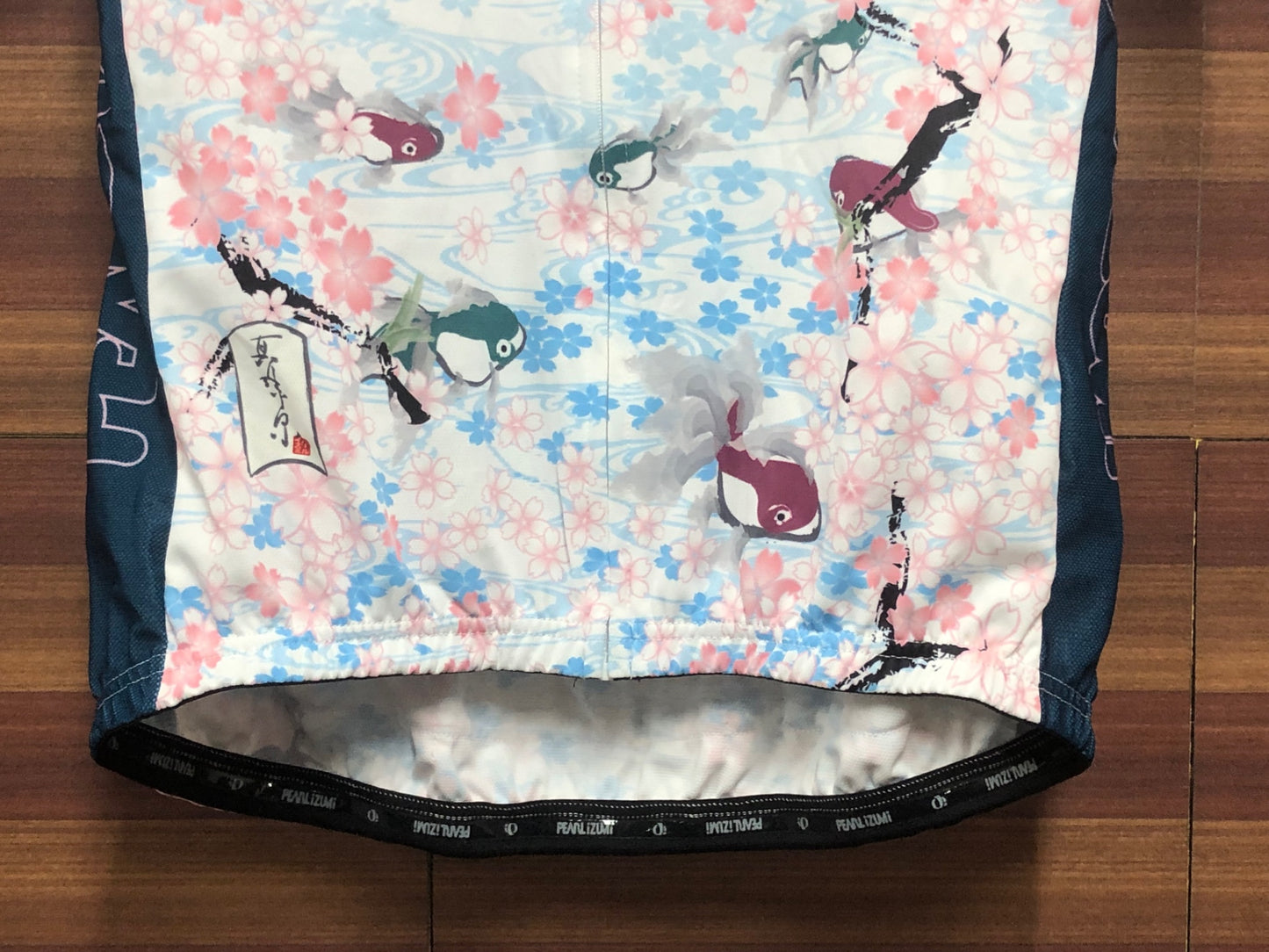 IM317 パールイズミ PEARL iZUMi 半袖 サイクルジャージ 白 ピンク 桜柄 XL