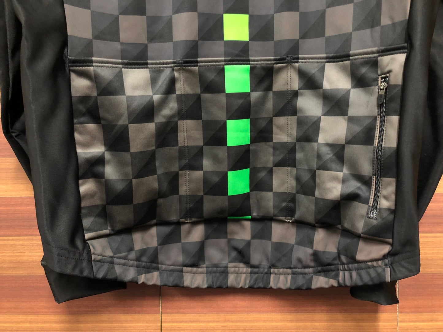 IM512 dhb 長袖 サイクルジャージ 緑 黒 L 裏起毛