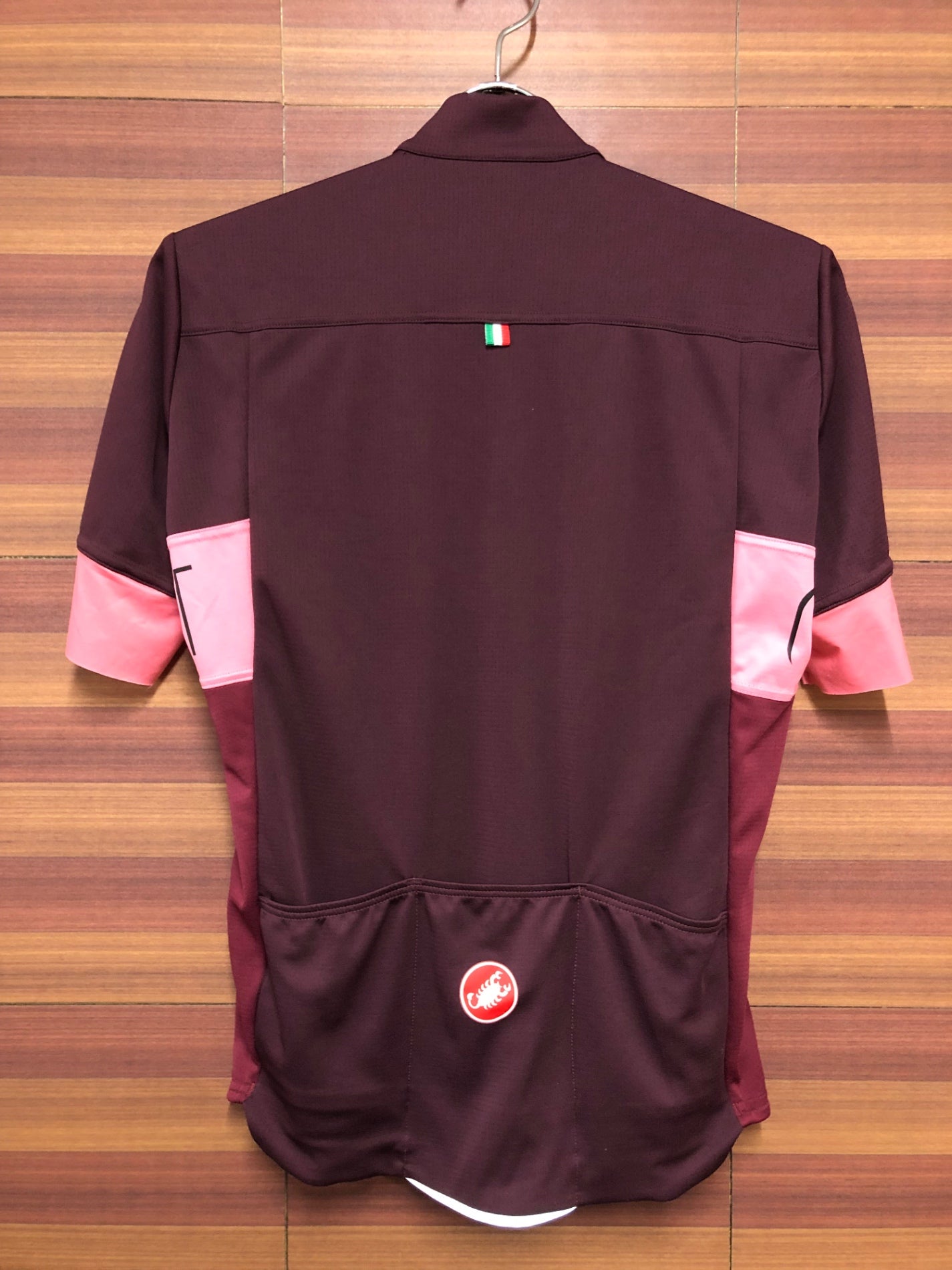 IK414 カステリ CASTELLI 半袖 サイクルジャージ バーガンディ ピンク M