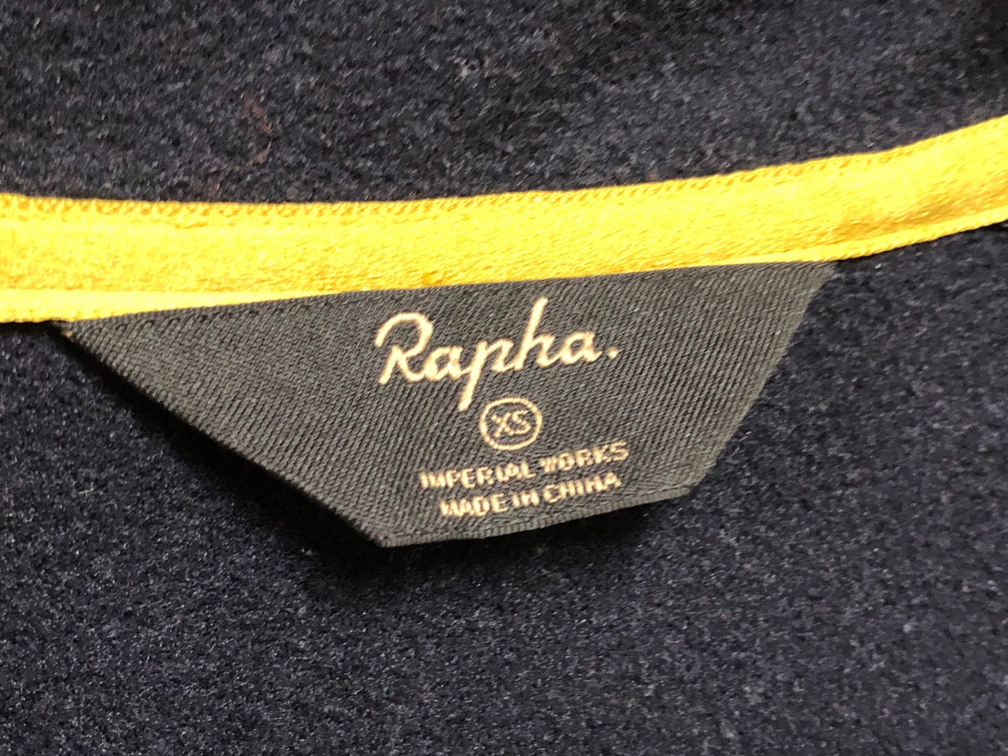 IQ817 ラファ Rapha IMPERIAL WORKS WINTER JERSEY 長袖 サイクルジャージ 紺 XS 裏起毛
